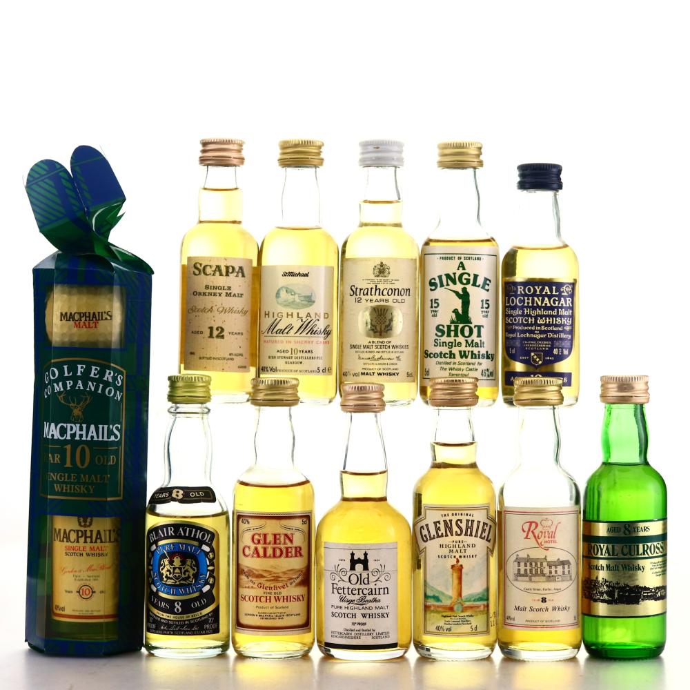 Single Malt Scotch Whisky Miniatures x 12