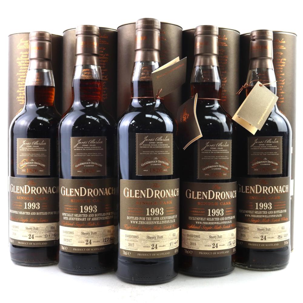 Glendronach Single Cask #652-#656 5 x 70cl