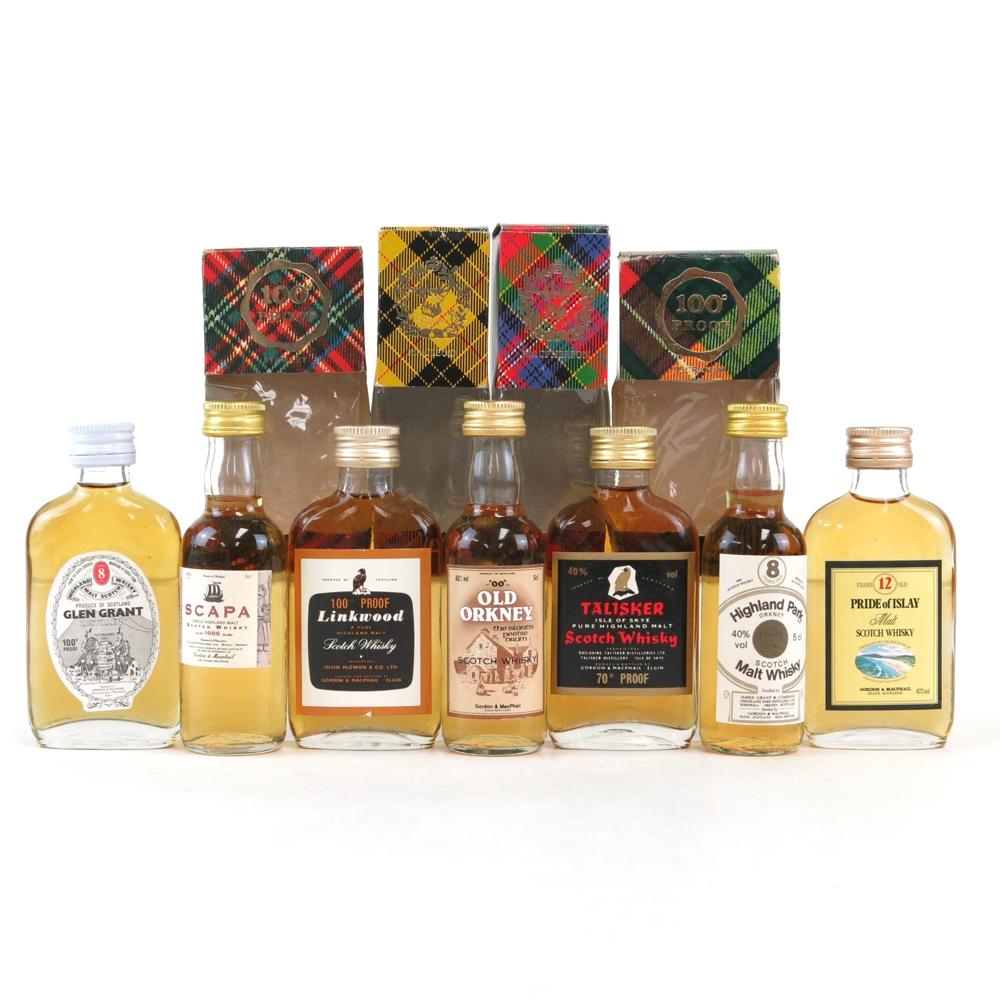 Miscellaneous Gordon and MacPhail Miniatures 7 x 5cl / including Talisker