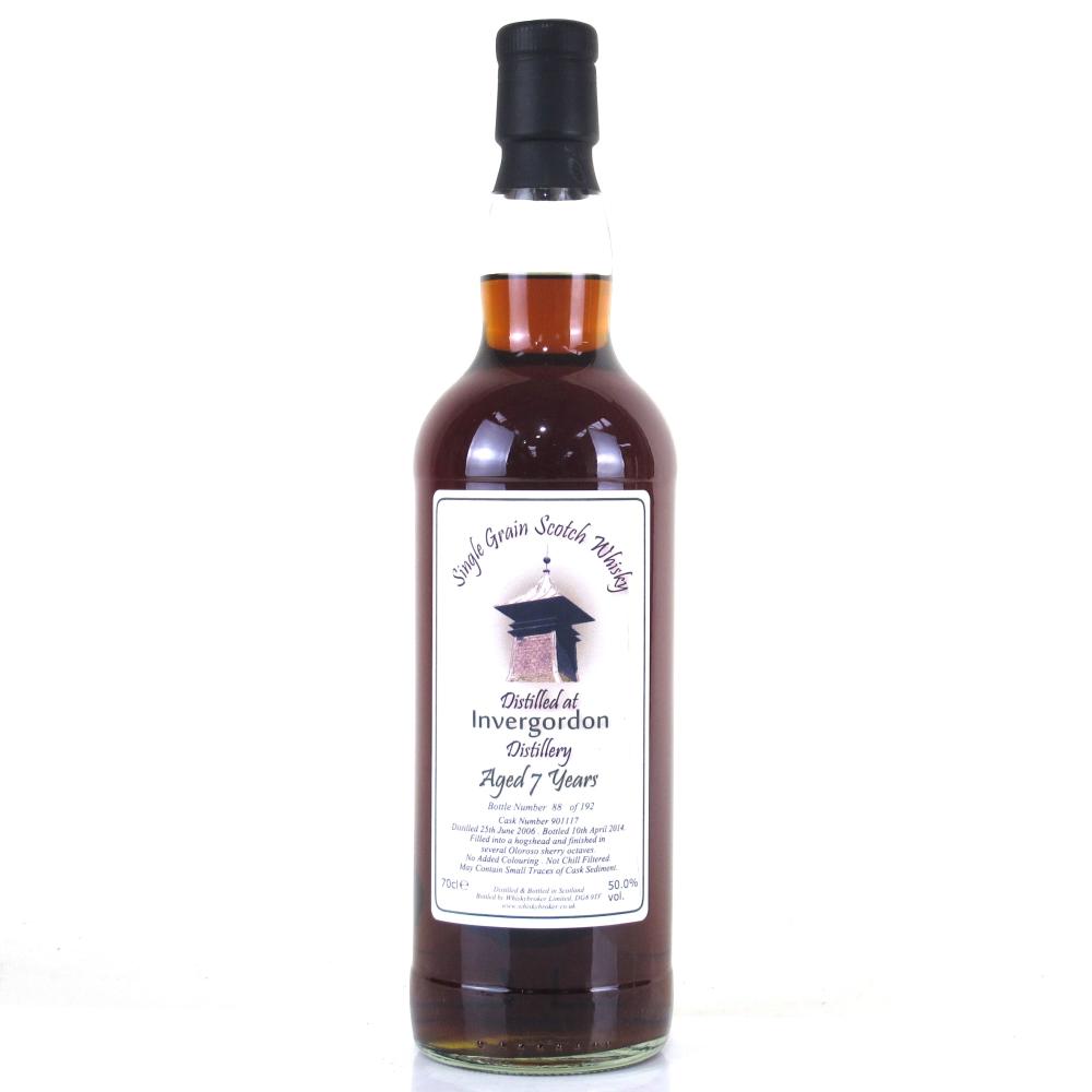 Invergordon 2006 Whisky Broker 7 Year Old Single Cask