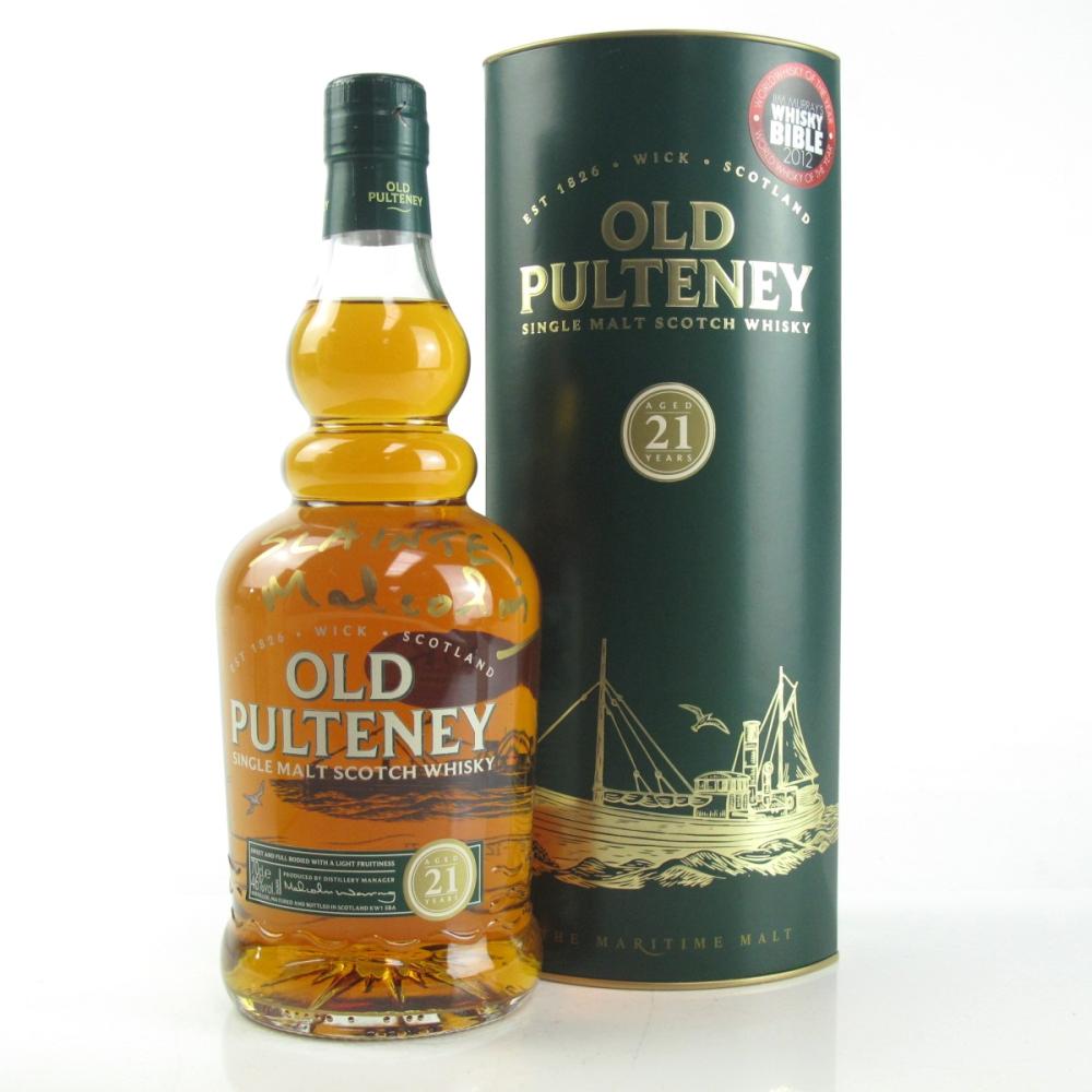 Old Pulteney 21 Year Old / Signed by Malcolm Waring