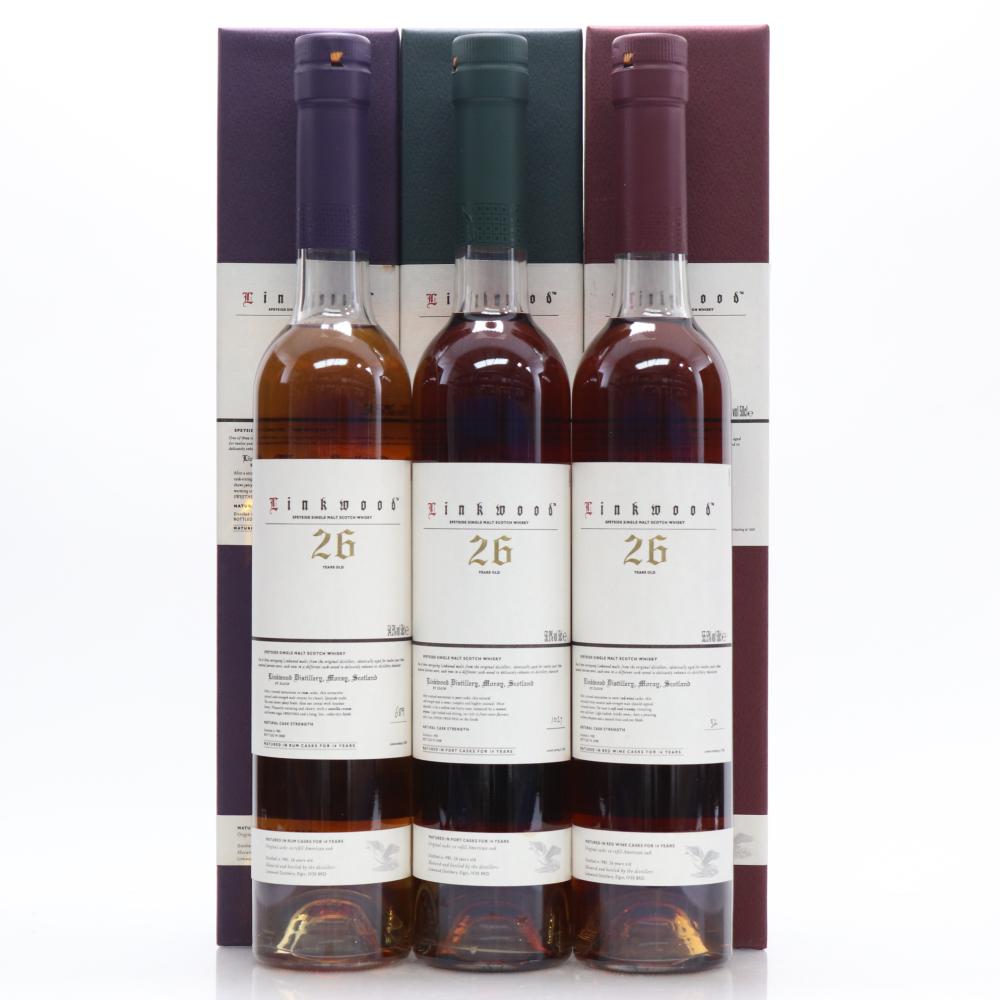 Linkwood 1981 Cask Strength 26 Year Old 3 x 50cl Cask Finish Selection