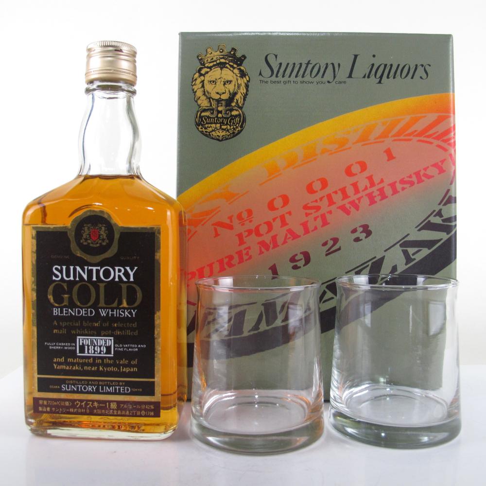 Suntory Gold 72cl / includes Glasses x 2