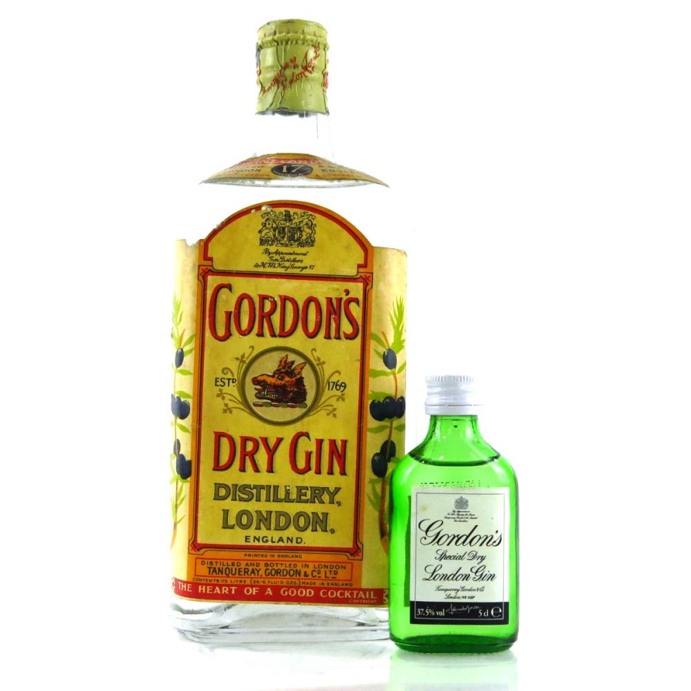 Gordon's Dry Gin 1950s / with Miniature