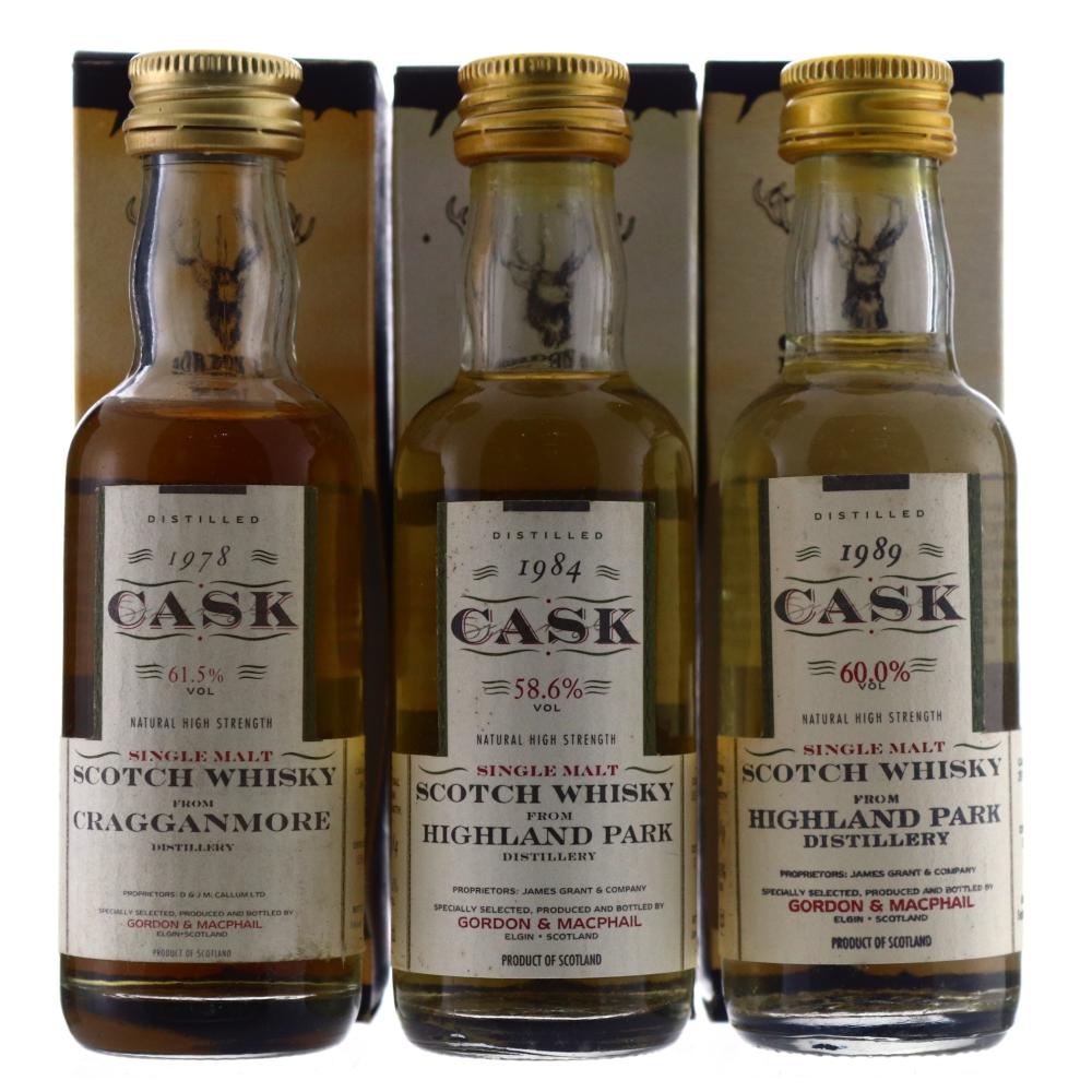 Gordon and MacPhail Cask Strength Miniature 3 x 5cl / including Highland Park