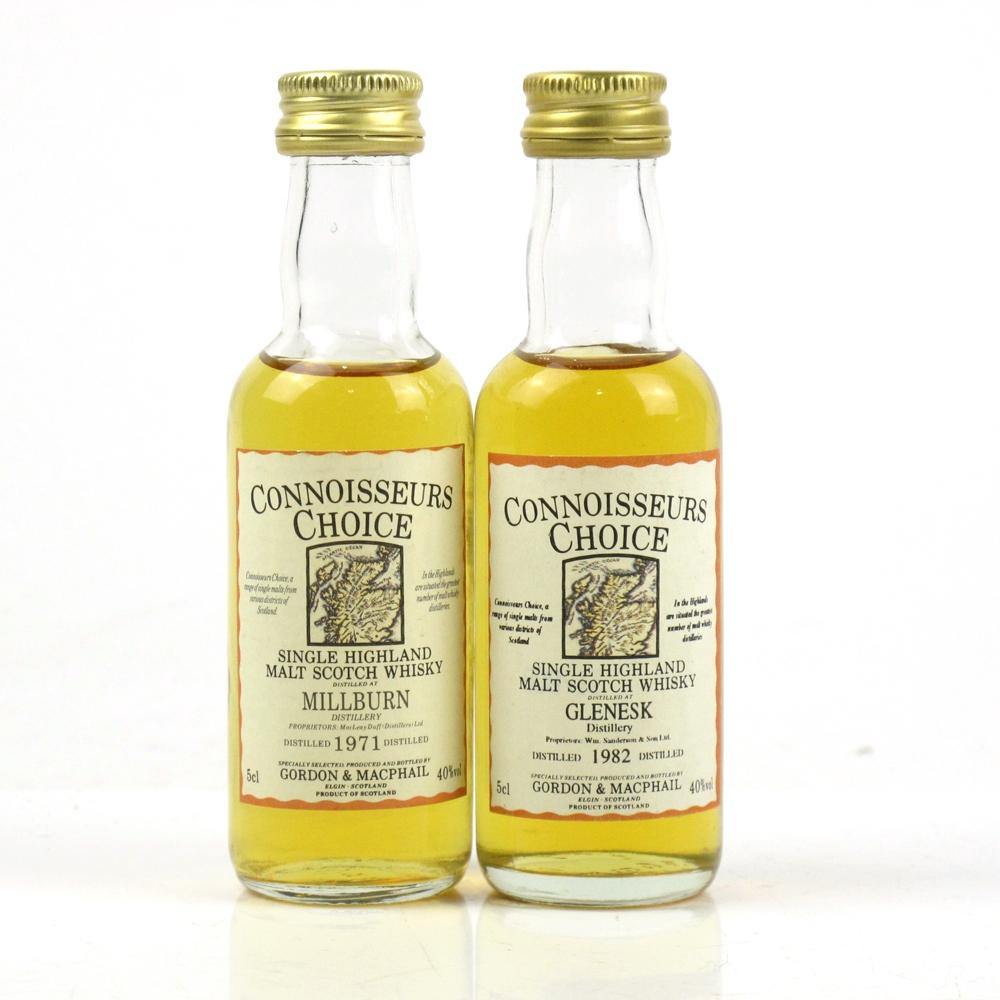 Millburn 1971 and Glenesk 1982 Gordon and MacPhail 2 x 5cl