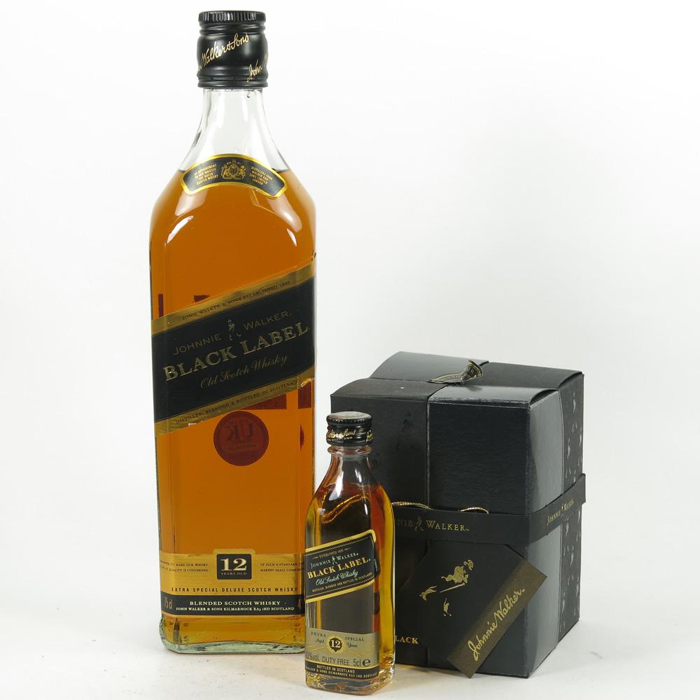 Johnnie Walker Black Label and Miniature Pack
