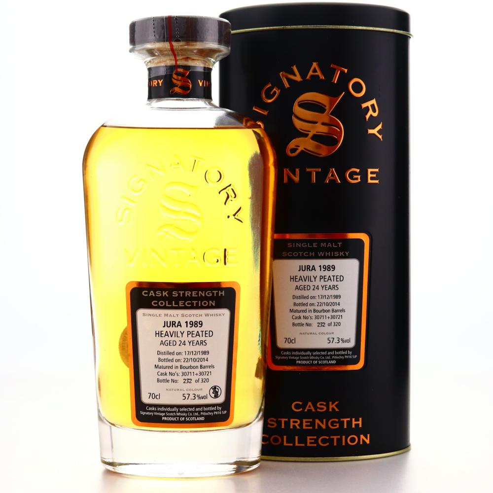 Jura 1989 Signatory Vintage 24 Year Old Cask Strength Heavily Peated