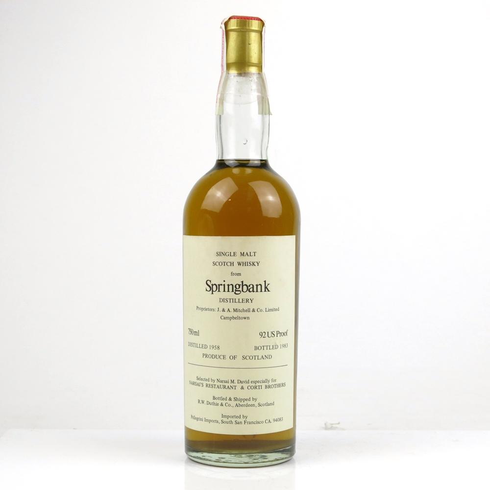 Springbank 1958 Duthie for Corti