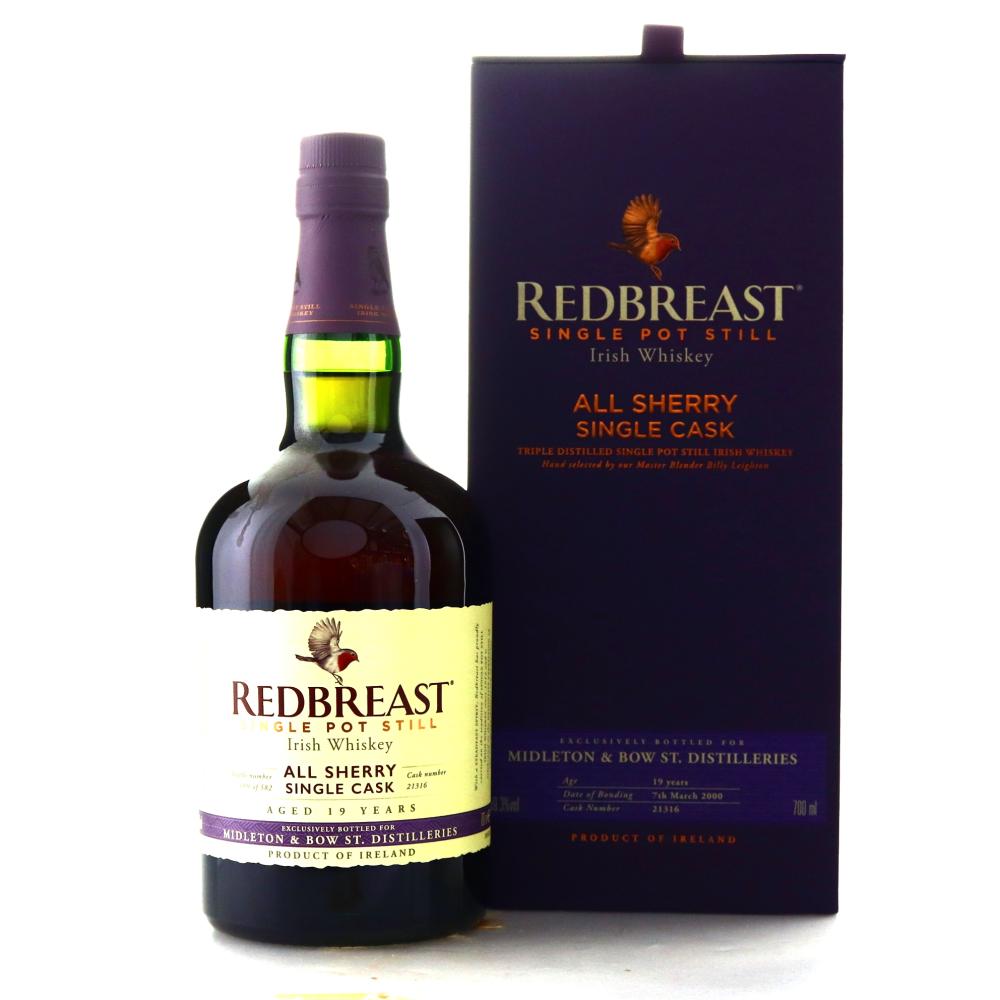 Redbreast 19 Year Old All Sherry Single Cask #21316 / Midleton & Bow St. Distilleries