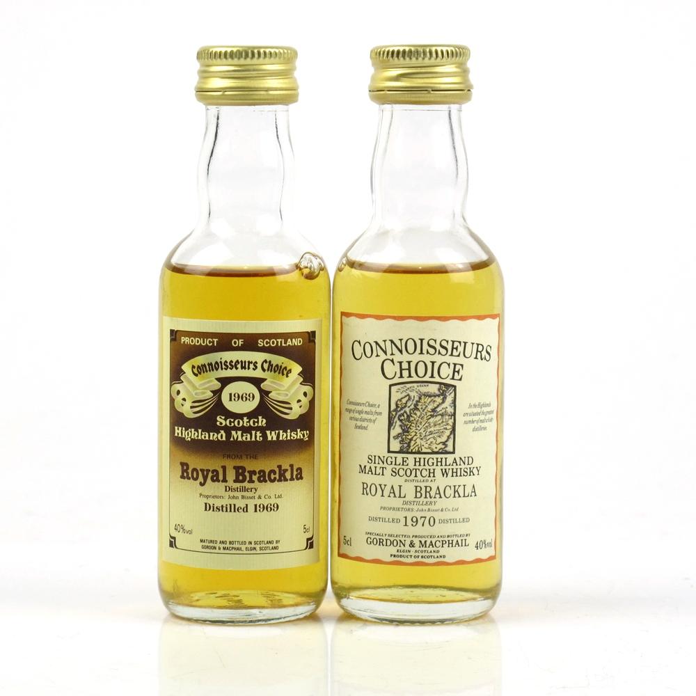 Royal Brackla 1969 and 1970 Gordon and MacPhail 2 x 5cl