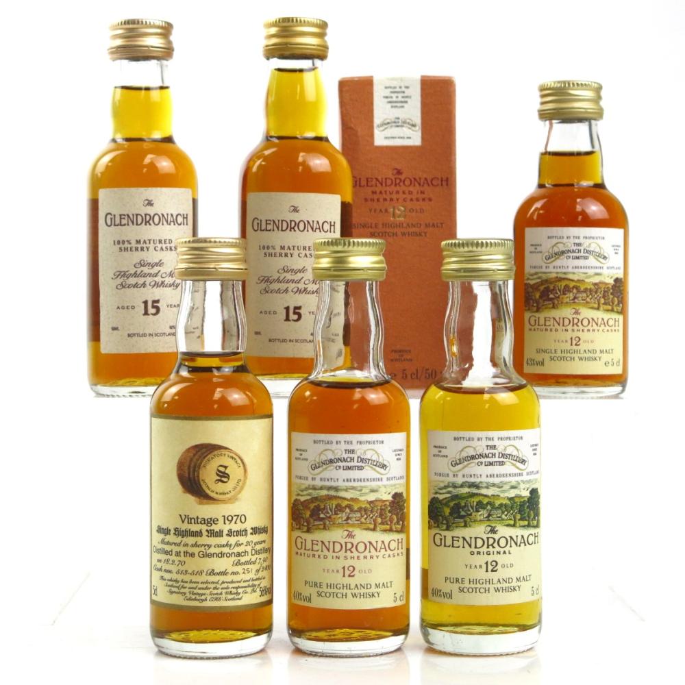 GlenDronach Miniature Selection 6 x 5cl / Including 1970 Vintage