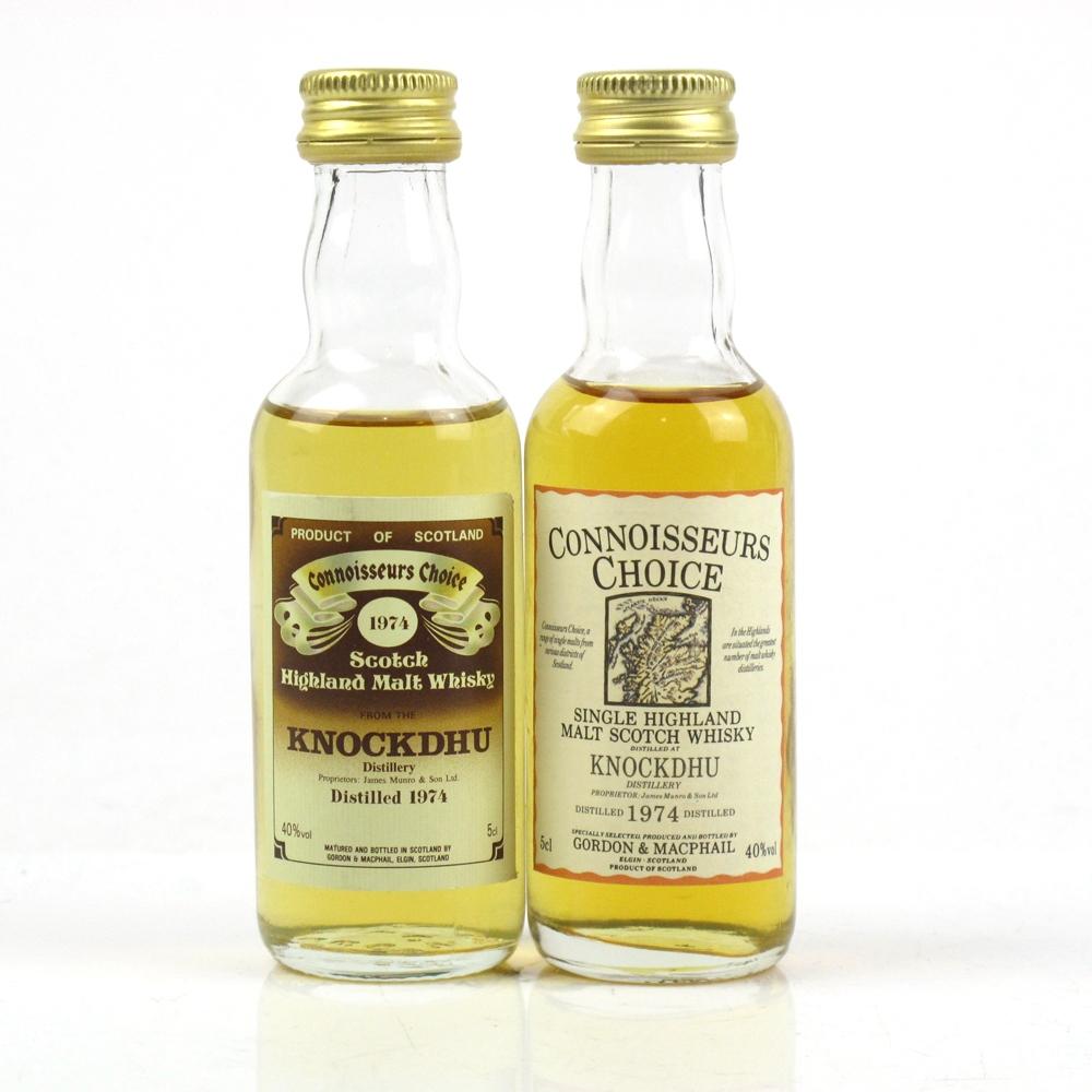 Knockdhu 1974 Gordon and MacPhail 2 x 5cl