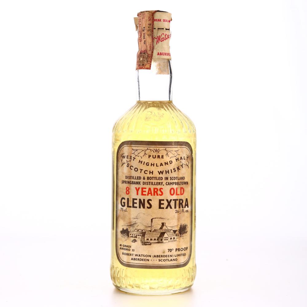Glens Extra 8 year Old Pure West Highland Malt 1970s