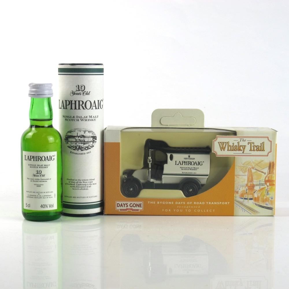 Laphroaig 10 Year Old Miniature and Whisky Trail Van
