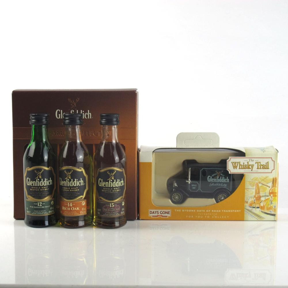 Glenfiddich Miniature Family Collection and Whisky Trail Van / 3 x 5cl