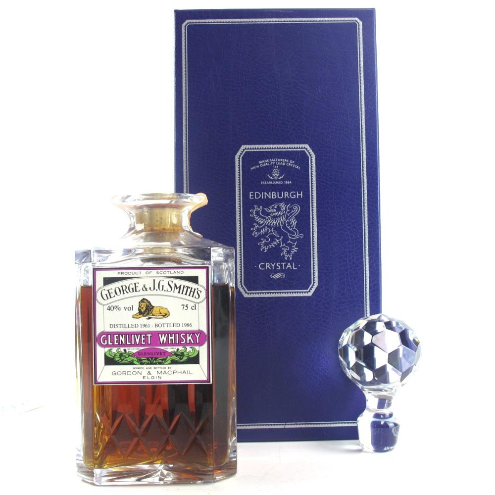 Glenlivet 1961 Gordon and MacPhail Edinburgh Crystal Decanter