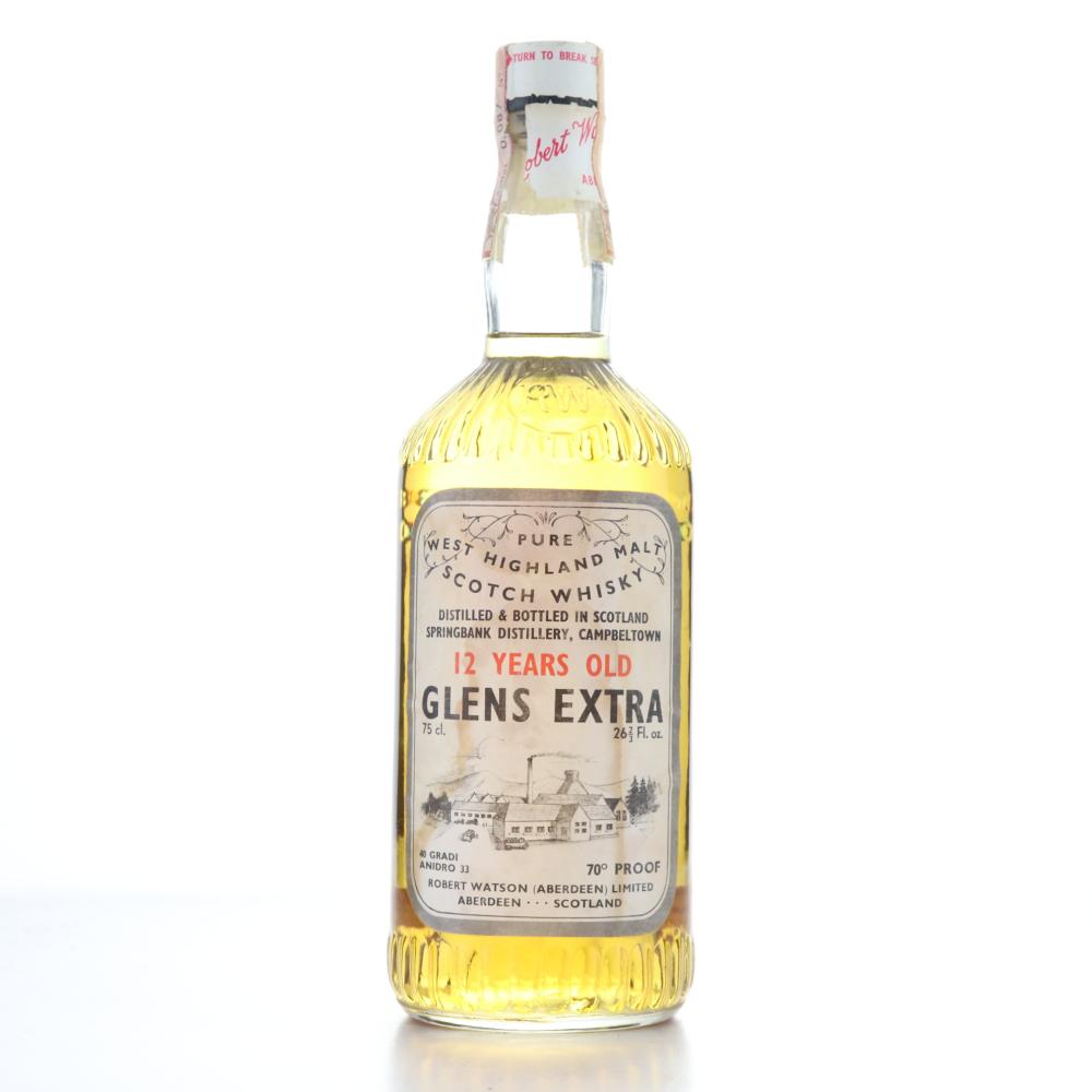 Springbank 'Glens Extra' 12 Year Old Pure West Highland Malt 1970s