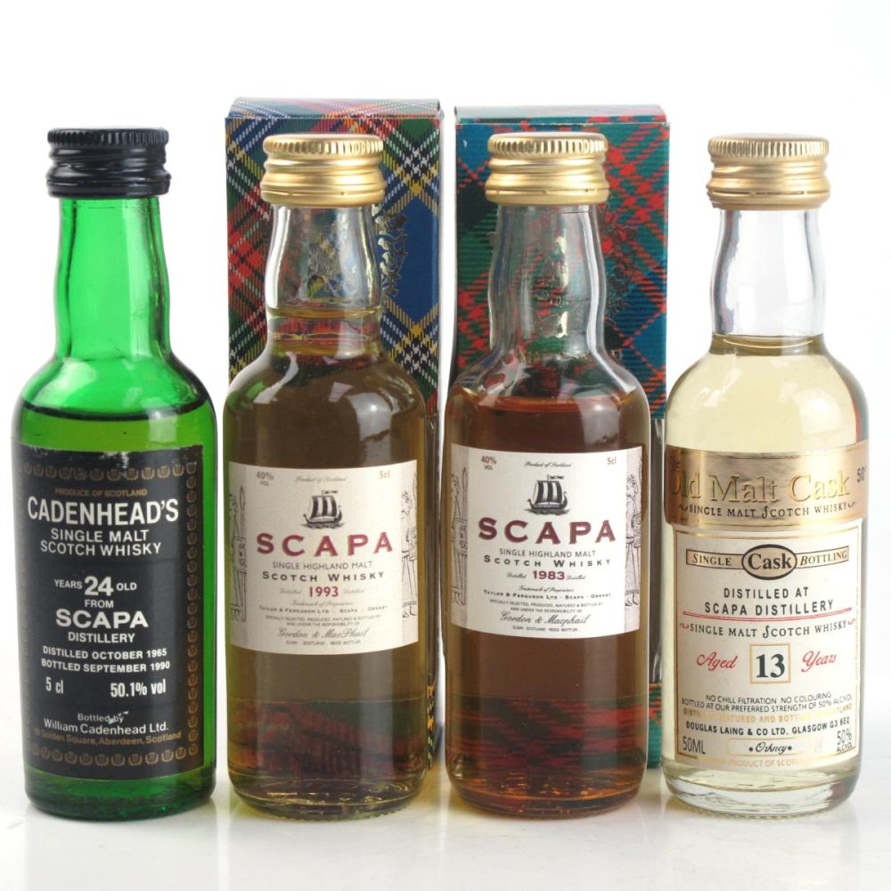 Scapa Miniature Selection 4 x 5cl / Including 1965 Cadenhead's 24 Year Old