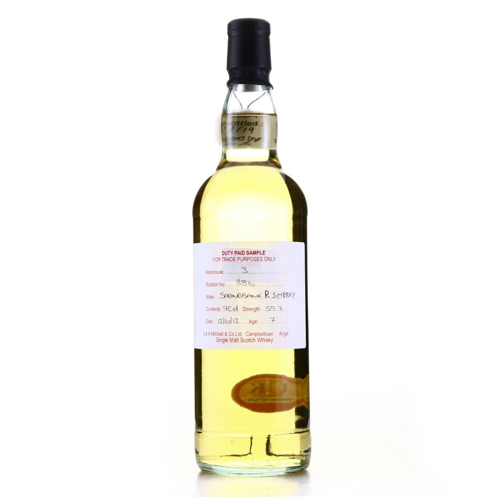 Springbank 2012 Duty Paid Sample 7 Year Old / Refill Sherry Cask