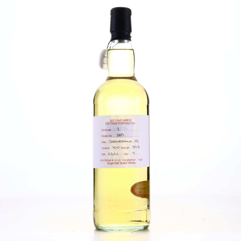 Springbank 2012 Duty Paid Sample 7 Year Old / RB