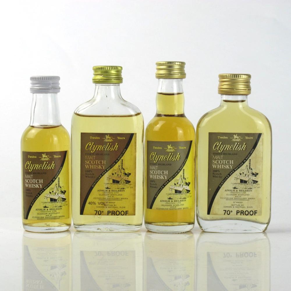 Clynelish 12 Year Old Ainslie and Heilbron Miniatures 4 x 5cl