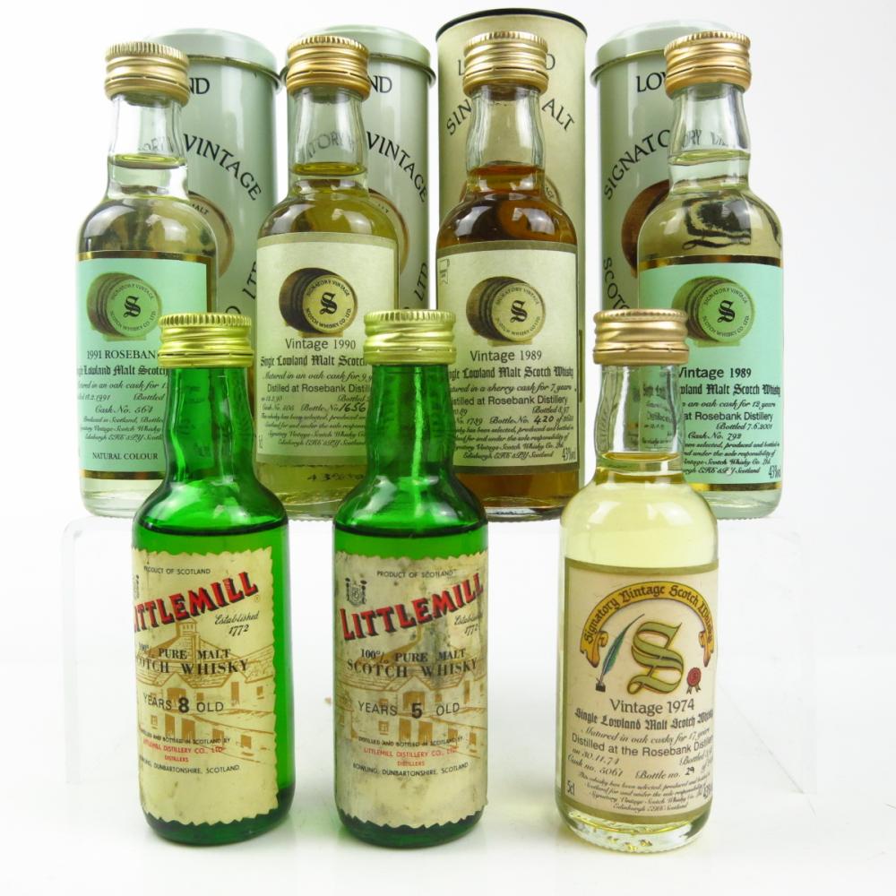Closed Lowland Miniature Selection 7 x 5cl / Littlemill / Rosebank