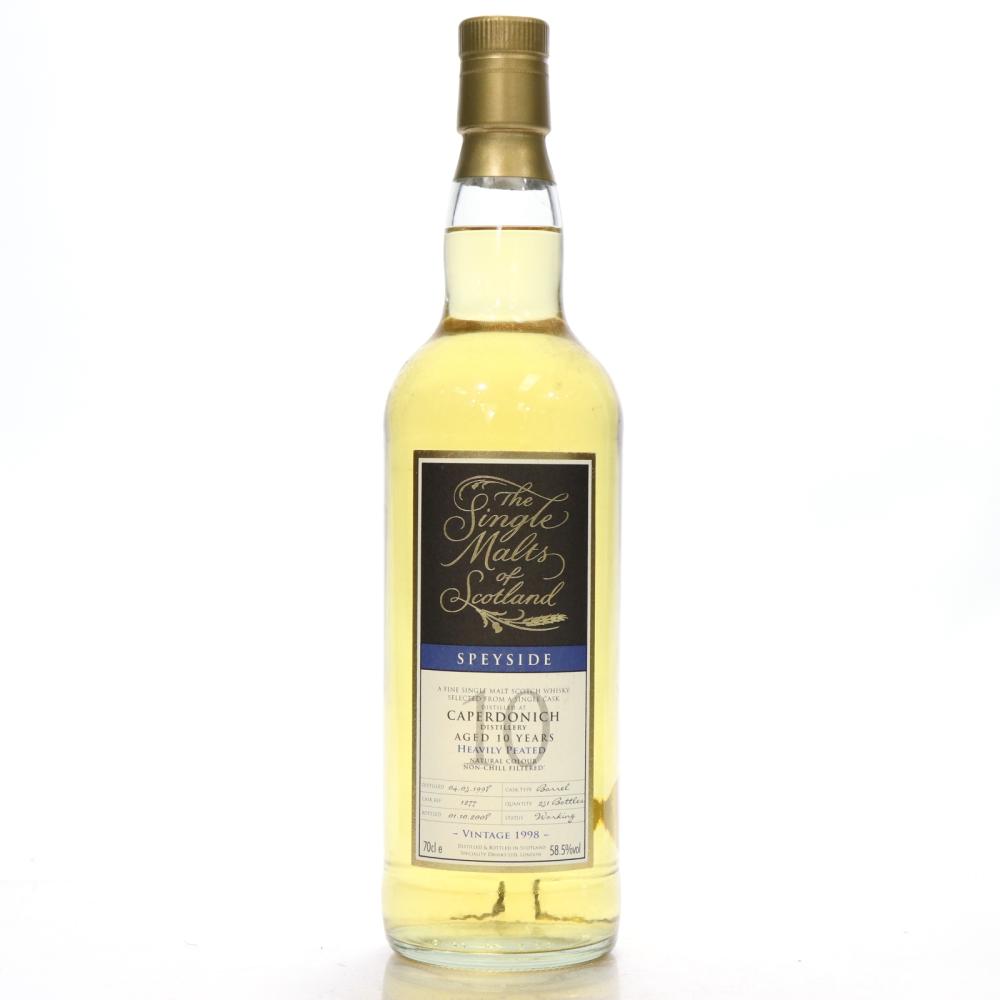 Caperdonich 1998 Single Malts of Scotland 10 Year Old Heavily Peated