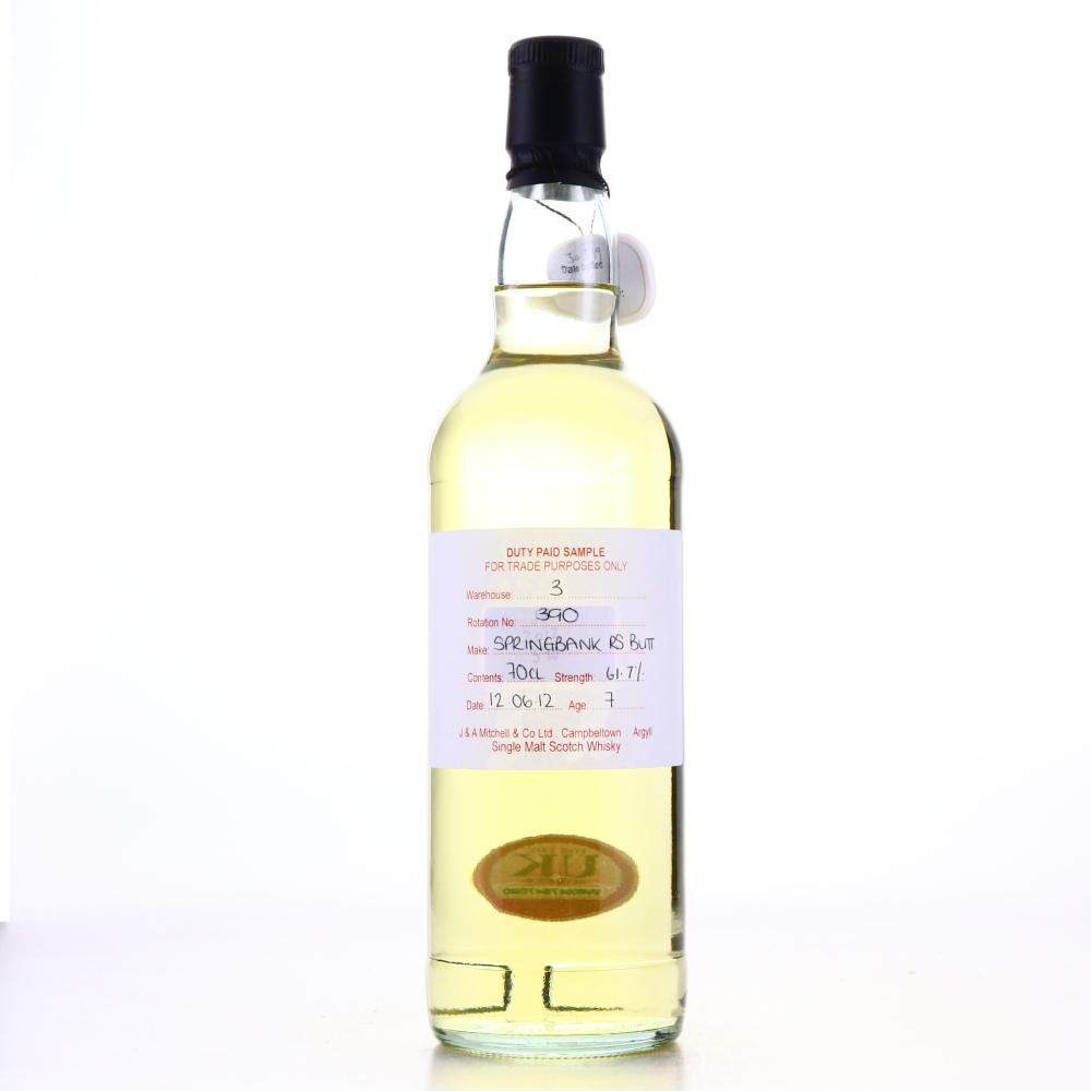 Springbank 2012 Duty Paid Sample 7 Year Old / Refill Sherry Butt
