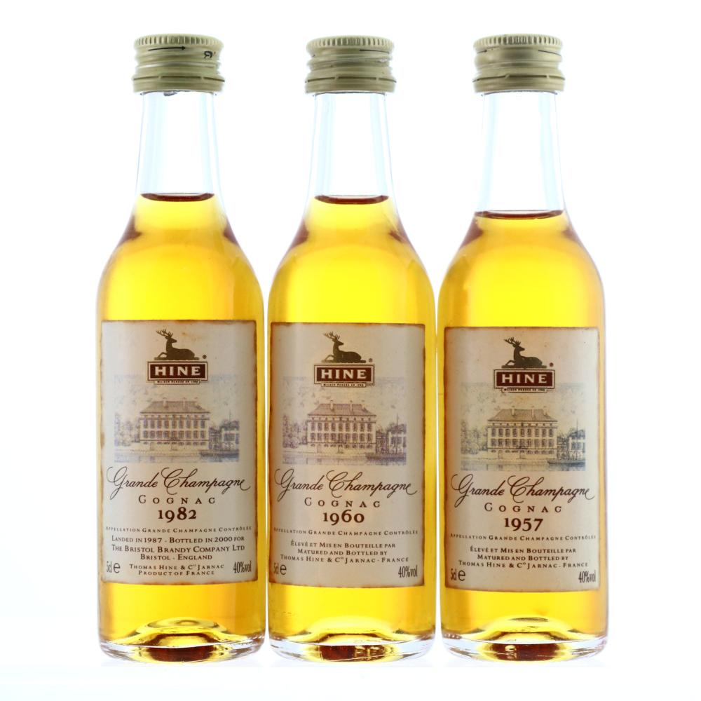 Hine Vintage Cognac Miniatures 3 x 5cl / including 1957