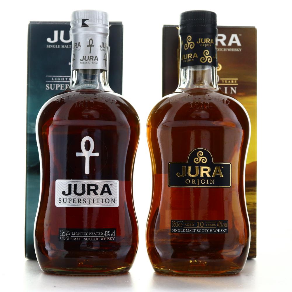 Jura Superstition & 10 Year Old Origin 2 x 35cl