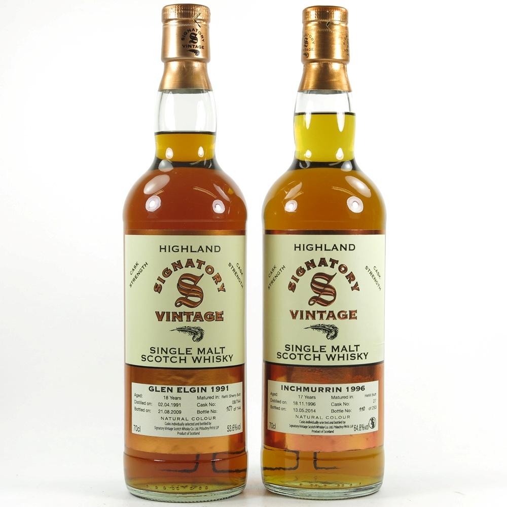 Glen Elgin 1991 and Inchmurrin 1996 Signatory Vintage Cask Strength