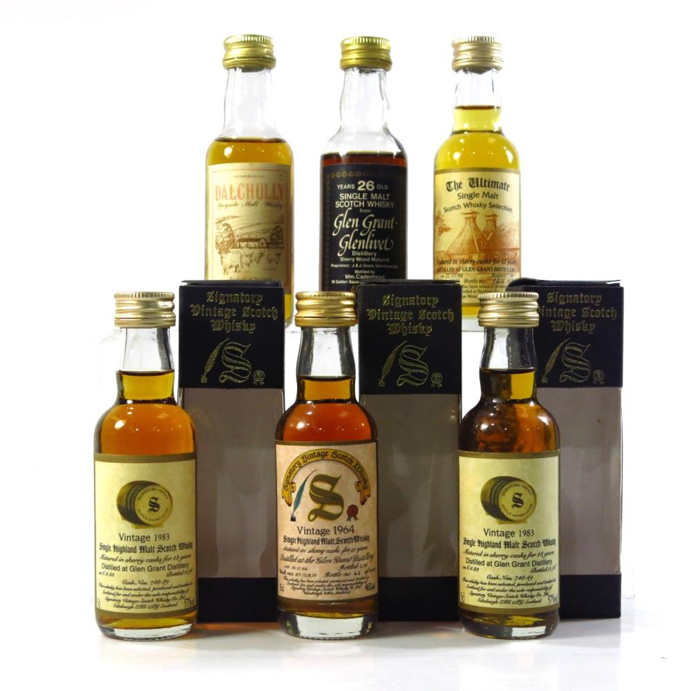 Glen Grant Miniature Selection x 6 / with Dalchully 15 Year Old