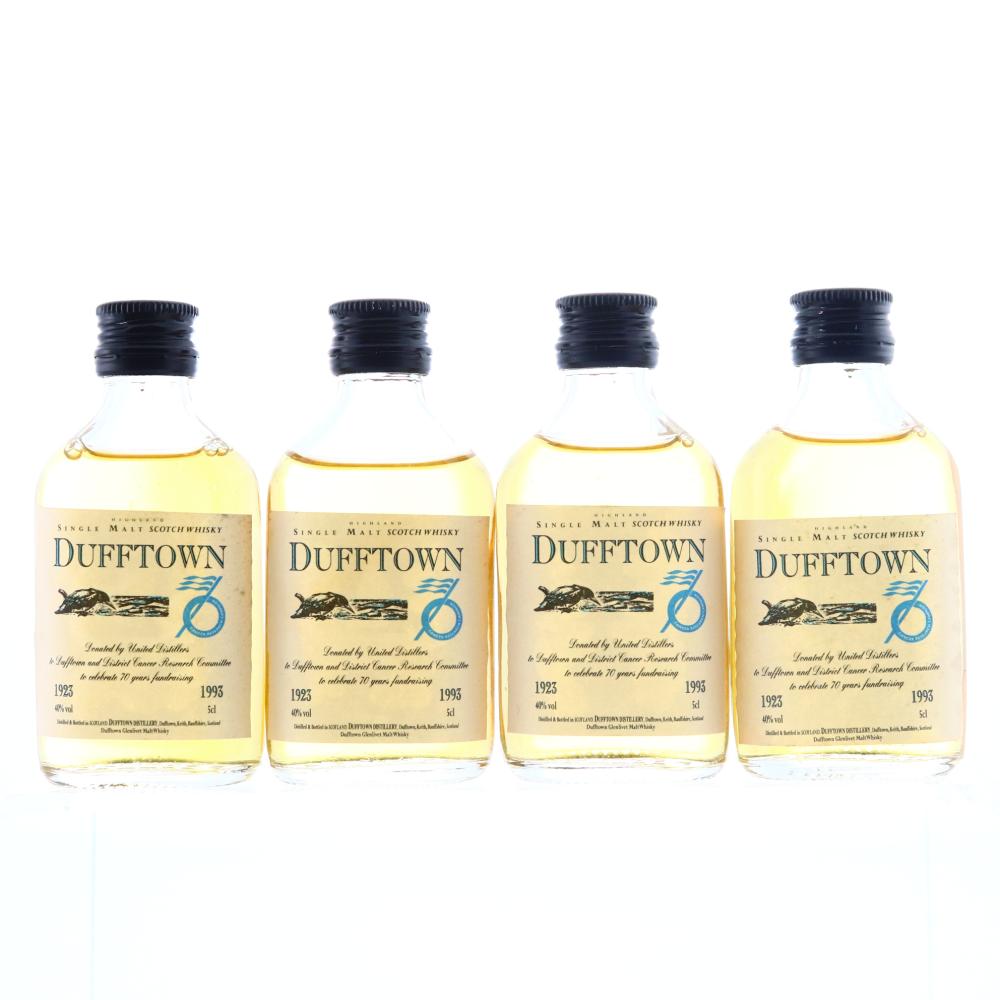 Dufftown Flora and Fauna Cancer Research 70th Anniversary / 4 x Miniature 5cl