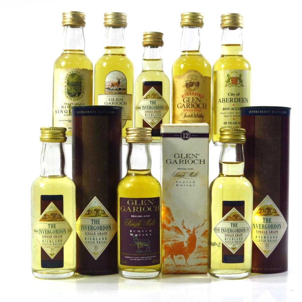 Glen Garioch & Invergordon Miniatures x 8