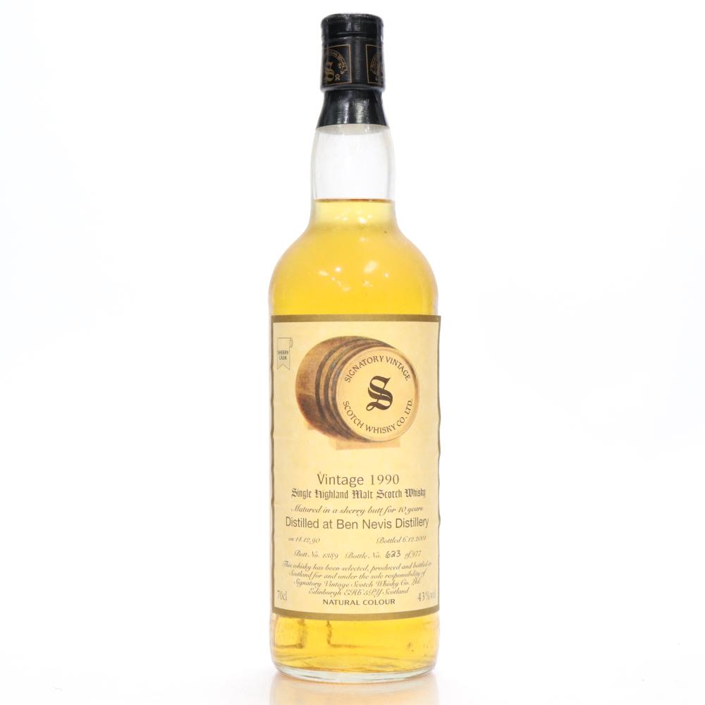 Ben Nevis 1990 Signatory Vintage 10 Year Old Sherry Cask