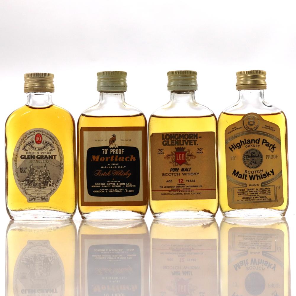 Gordon and MacPhail Miniature Selection x 4 1970s