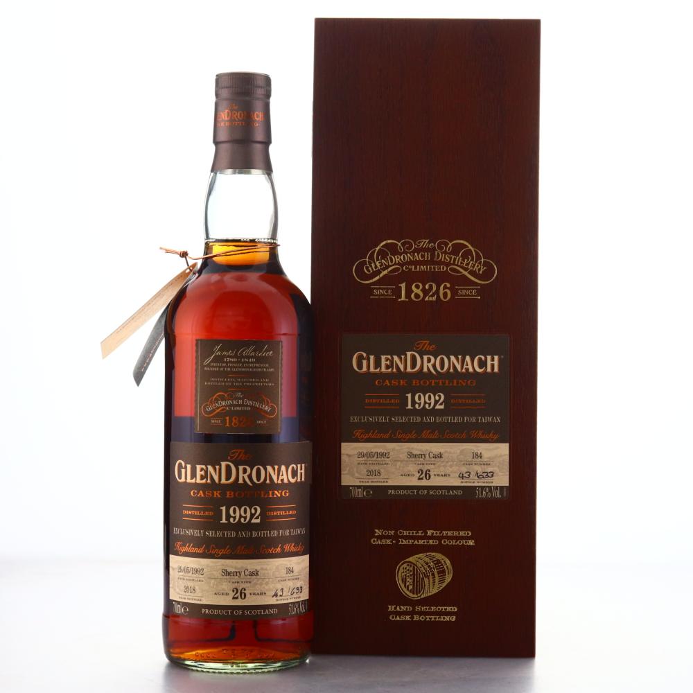 Glendronach 1992 Single Sherry Cask 26 Year Old #184 / Taiwan