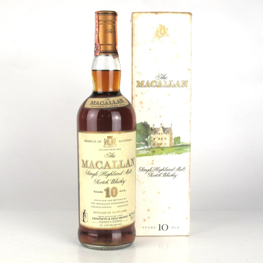 Macallan 10 Year Old Circa 1980s / Giovinetti Import