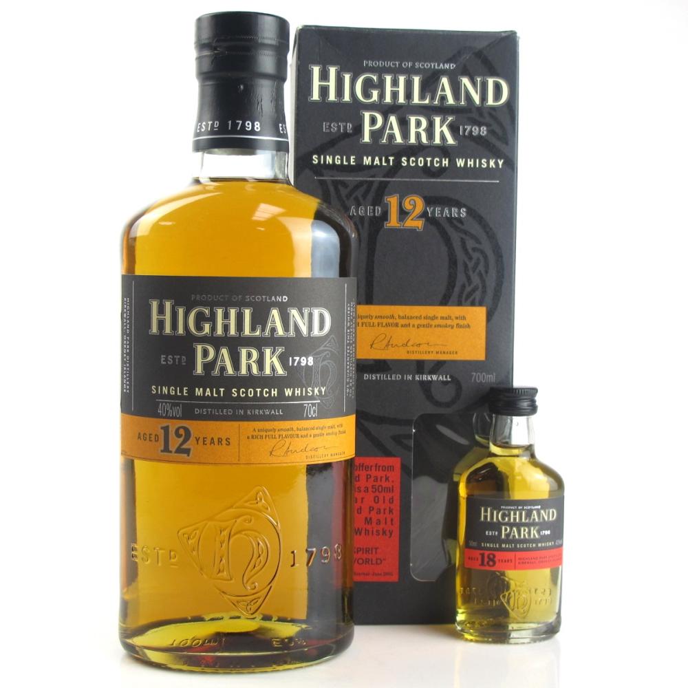 Highland Park 12 Year Old Gift Pack / Including 18 Year Old 5cl