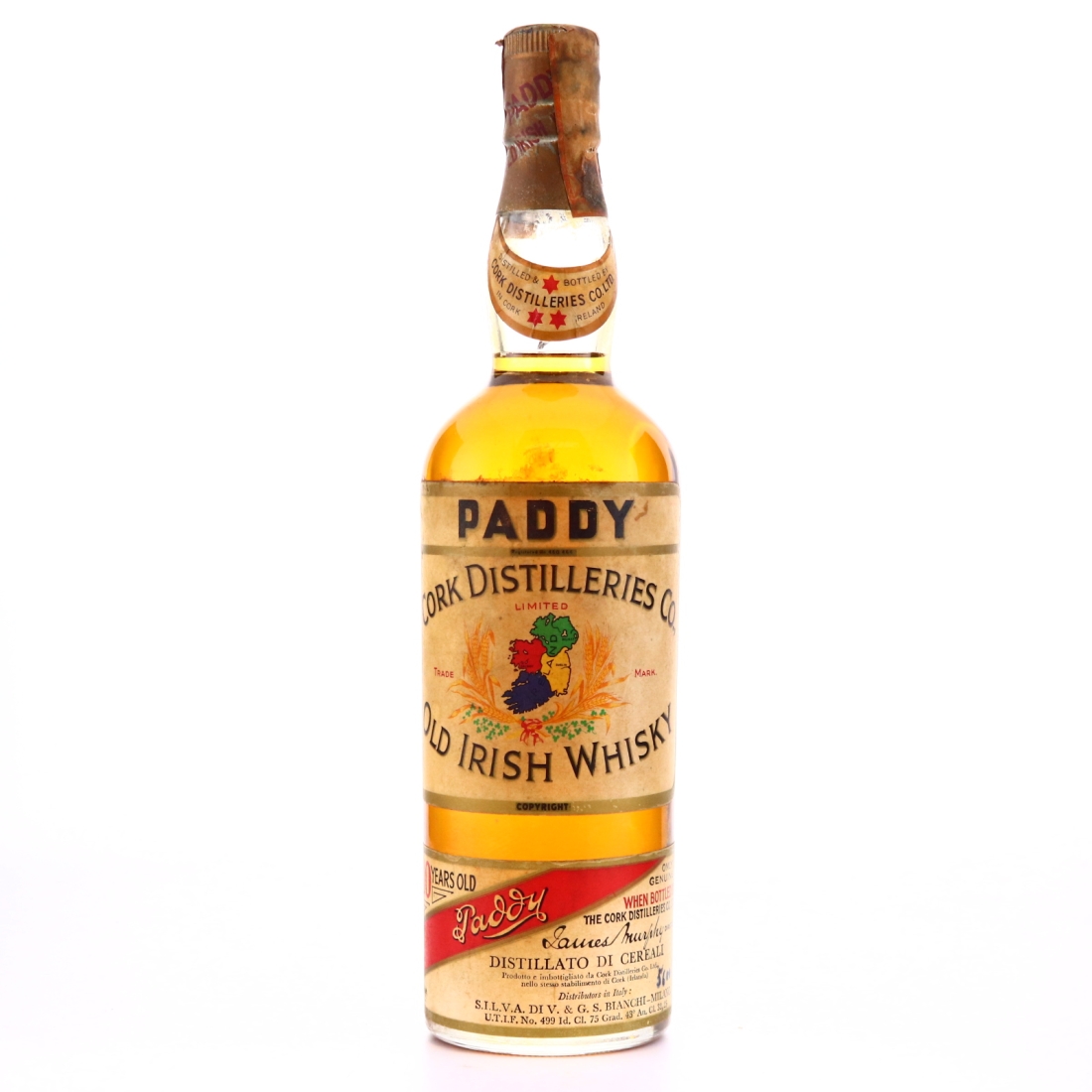 Paddy 10 Year Old Irish Whisky 1960s
