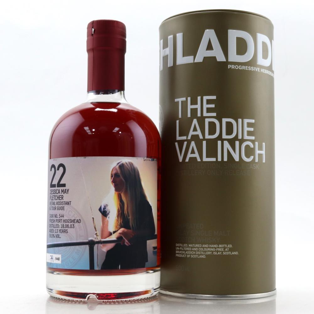 Bruichladdich 2003 Jessica May Fletcher Valinch 13 Year Old / Fresh Port Hogshead