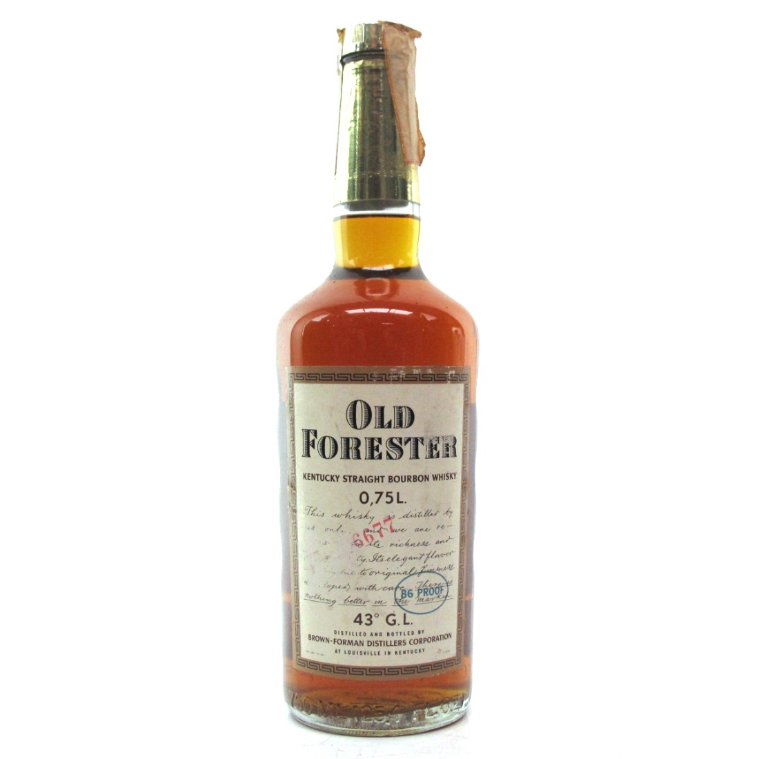 Old Forester 4 Year Old 1970s