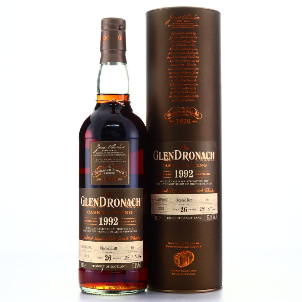 Glendronach 1992 Single Oloroso Cask 26 Year Old #66 / Abbey Whisky 10th Anniversary