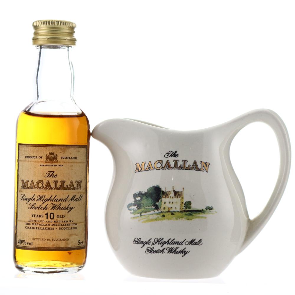 Macallan 10 Year Old Miniature 5cl / with Miniature Jug