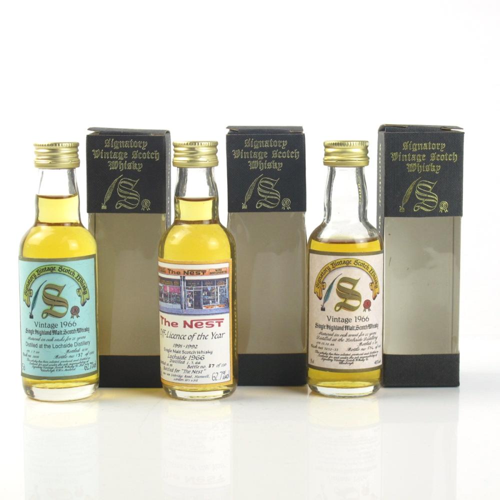 Lochside 1966 Signatory Vintage Miniatures 3 x 5cl