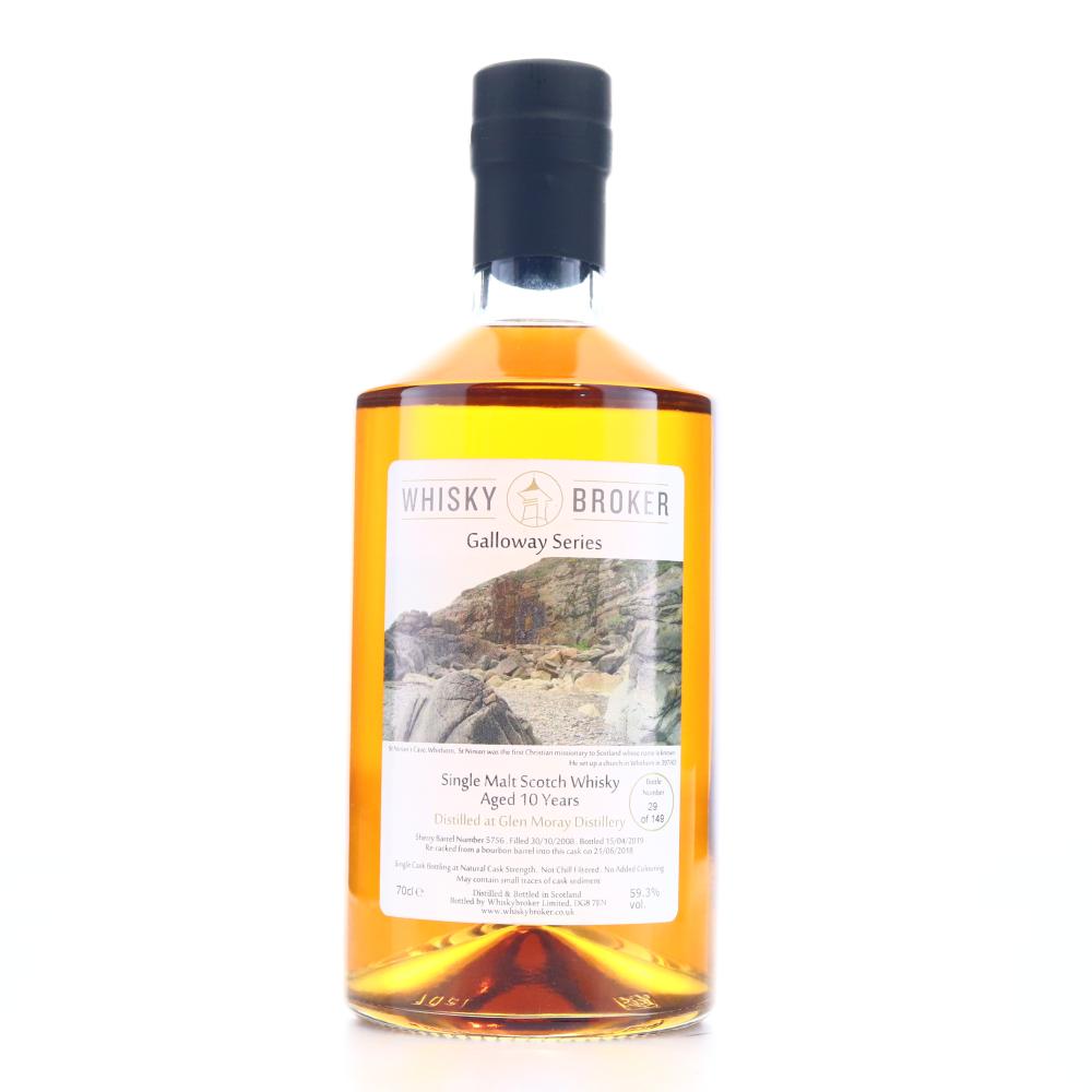 Glen Moray 2008 Whisky Broker 10 Year Old / Galloway Series