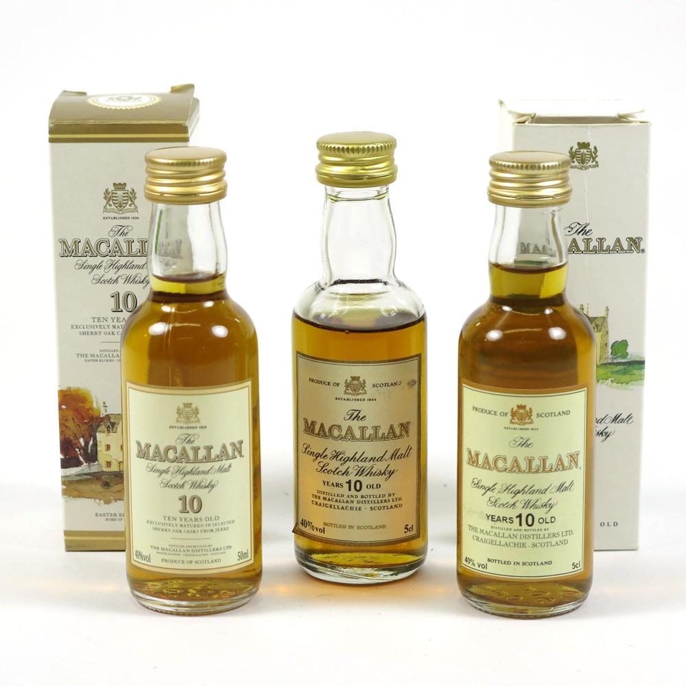 Macallan 10 Year Old Miniature Selection 3 x 5cl