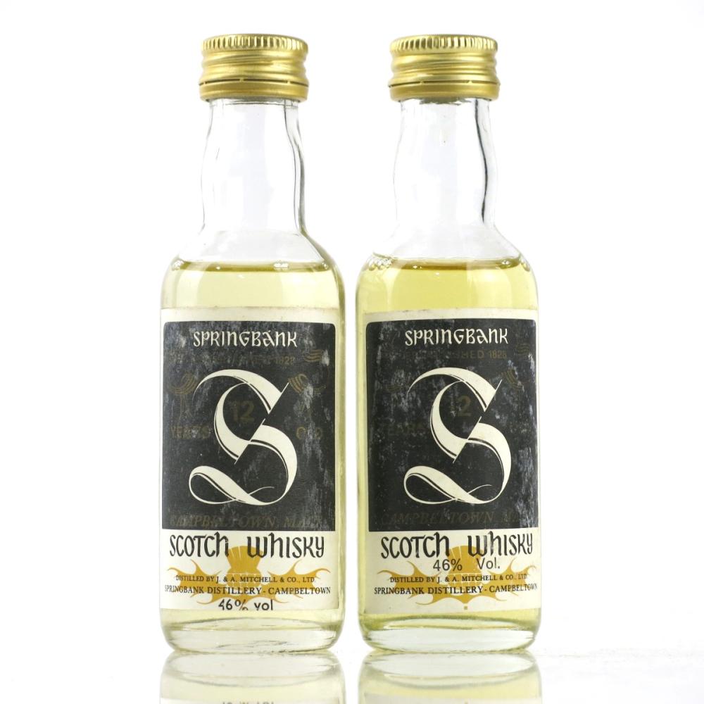 Springbank 12 Year Old Miniature x 2 1980s