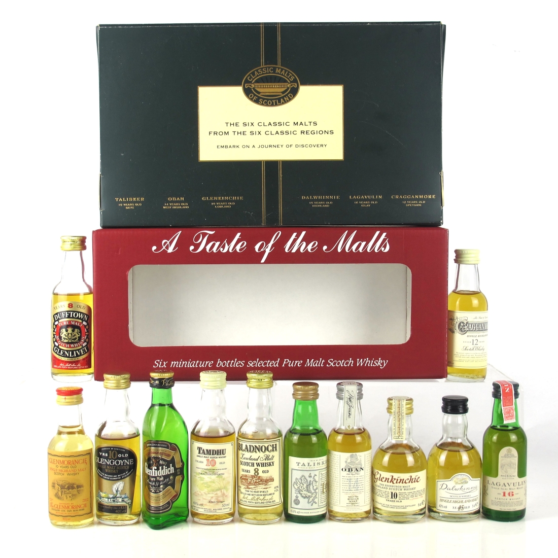 Classic Malts Miniature Gift Set 6 x 5cl and Taste of the Malts 6 x 5cl
